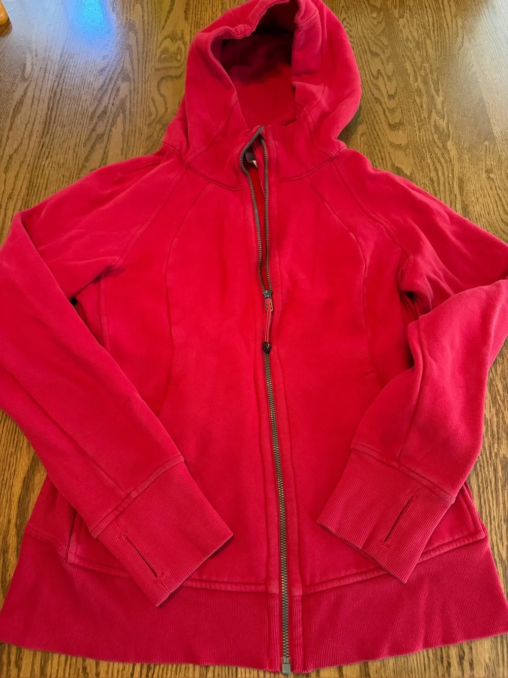 Lululemon Red Scuba Zip-Up Hoodie 10